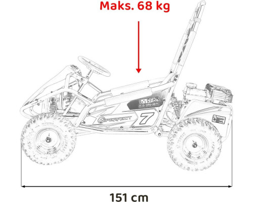 Дитячий акумуляторний картинг Gokart MUD MONSTER Помаранчевий