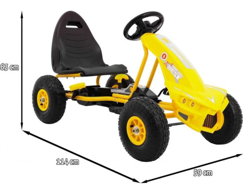 Дитячий педальний картинг Чемпіон 3+ Жовтий