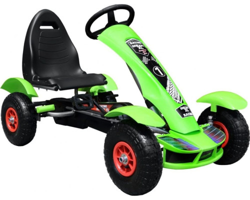 Дитячий педальний картинг Racing XL 3+ Зелений