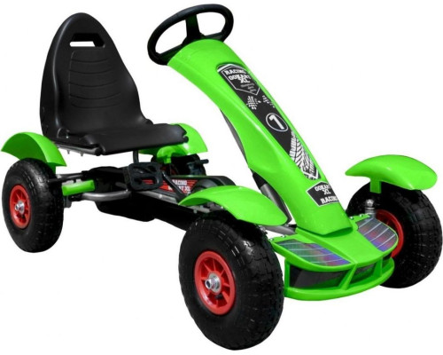 Дитячий педальний картинг Racing XL 3+ Зелений