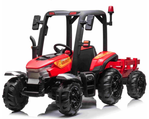 Дитячий акумуляторний трактор BLAST з причепом червоний