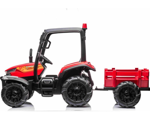 Дитячий акумуляторний трактор BLAST з причепом червоний