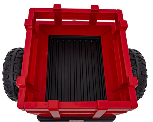 Дитячий акумуляторний трактор BLAST з причепом червоний