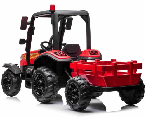 Дитячий акумуляторний трактор BLAST з причепом червоний