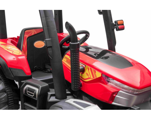 Дитячий акумуляторний трактор BLAST з причепом червоний