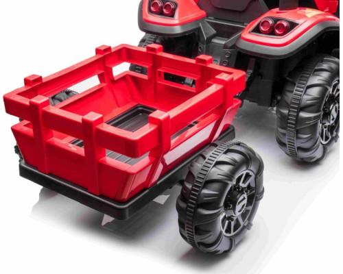 Дитячий акумуляторний трактор BLAST з причепом червоний