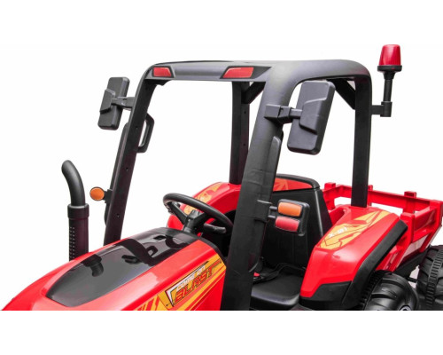 Дитячий акумуляторний трактор BLAST з причепом червоний