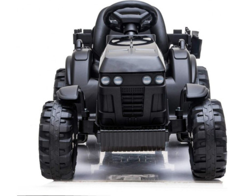 Дитячий акумуляторний трактор, титановий із причепом Чорний