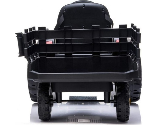 Дитячий акумуляторний трактор, титановий із причепом Чорний