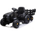 Дитячий акумуляторний трактор, титановий із причепом Чорний