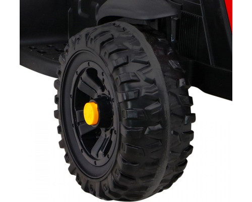 Дитячий акумуляторний трактор, титановий із причепом Червоний