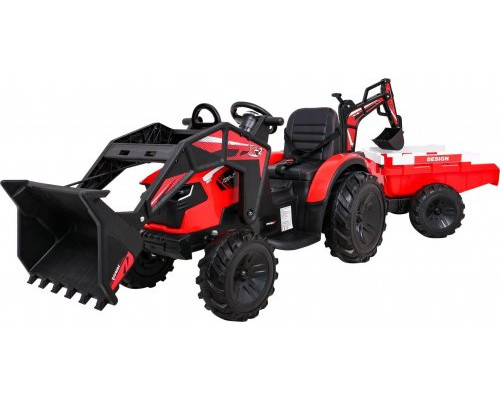 Дитячий акумуляторний трактор З Причепом 720-T Червоний