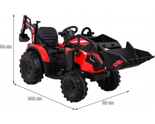 Дитячий акумуляторний трактор З Причепом 720-T Червоний