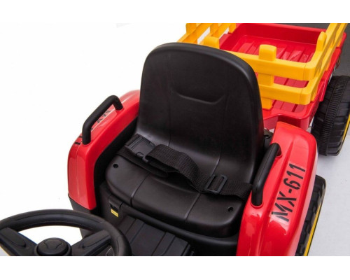 Дитячий акумуляторний трактор з причепом BLOW Червоний