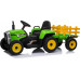 Дитячий акумуляторний трактор з причепом BLOW Зелений