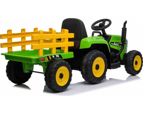 Дитячий акумуляторний трактор з причепом BLOW Зелений