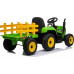 Дитячий акумуляторний трактор з причепом BLOW Зелений