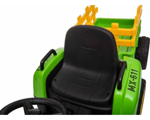 Дитячий акумуляторний трактор з причепом BLOW Зелений