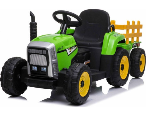 Дитячий акумуляторний трактор з причепом BLOW Зелений