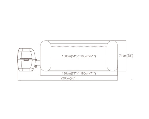 Джакузі-SPA надувне Bestway 6001R Lay-Z Cabo 6‑місне