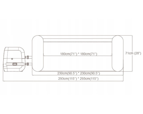 Джакузі-SPA надувне Bestway 6001Q Lay‑Z San Francisco Pro 7‑місне