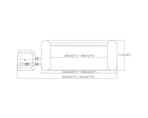 Джакузі-SPA надувне Bestway 6001T Lay-Z Santorini Pro 7-місне