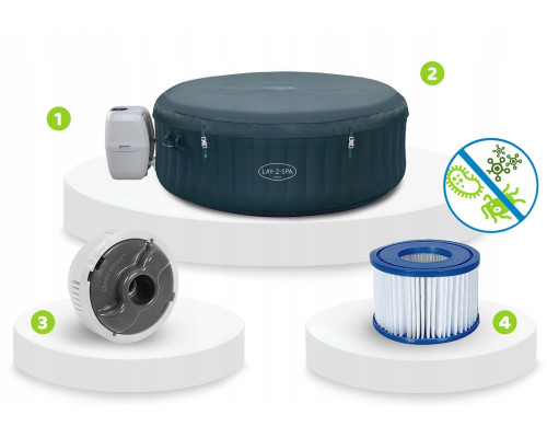 Джакузі-SPA надувне Bestway 6001D SPA Lay‑Z Miami Green 6‑місне