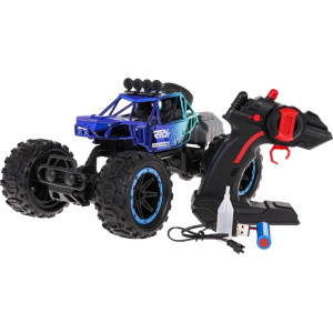 Гусенична машина з функцією диму на радіокеруванні, REAL ROCK синя