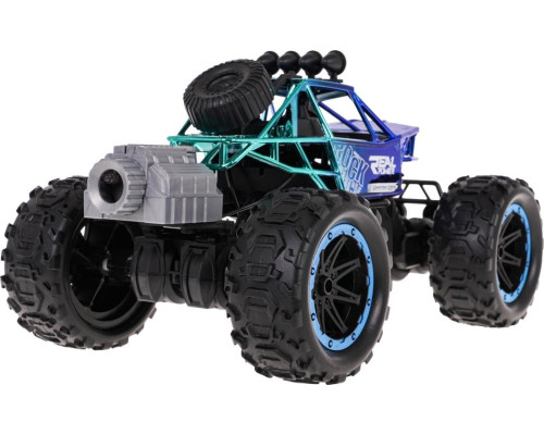 Гусенична машина з функцією диму на радіокеруванні, REAL ROCK синя