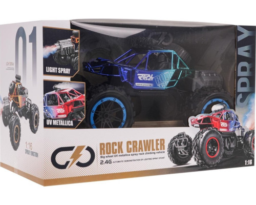 Гусенична машина з функцією диму на радіокеруванні, REAL ROCK синя