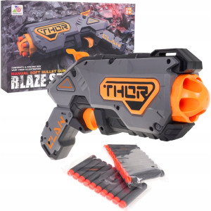 Дитячий іграшковий пістолет Blaze Storm для дітей 8+ 20 безпечних куль + пружинний механізм Сірий ZMI.ZC7150