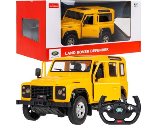 Land Rover Defender жовтий RASTAR модель 1:14 Пульт авто + Пульт 2,4 ГГц + Двері відкриваються вручну