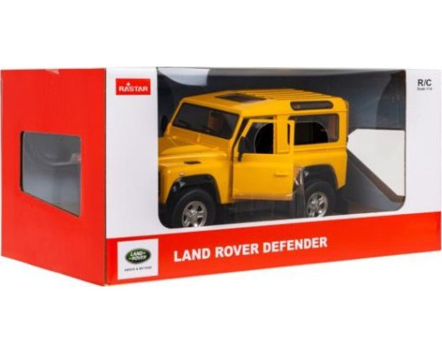 Land Rover Defender жовтий RASTAR модель 1:14 Пульт авто + Пульт 2,4 ГГц + Двері відкриваються вручну