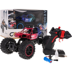 Гусенична машина REAL ROCK з функцією диму на радіокеруванні Червоний