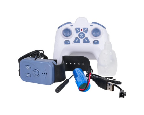 Дитяча машинка  Ramiz 7022-3D на дистанційному керуванні, блакитно-чорна