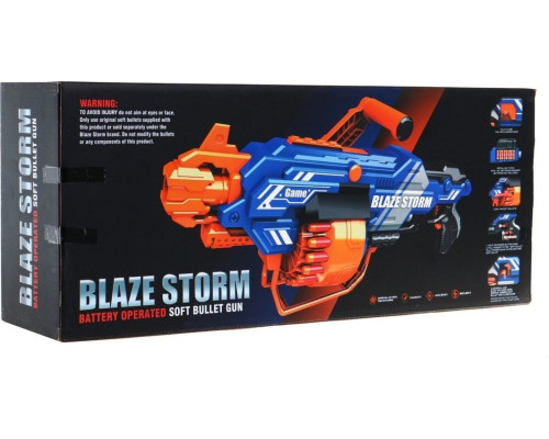 Велика гвинтівка для дітей 8+ Blaze Storm 40 пінопластових куль + опора для ручки