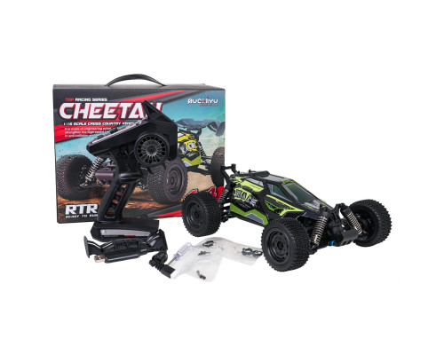 Дитяча машинка Ramiz CHEETAH 16201 на дистанційному керуванні, масштаб 1:16, чорно-зелена