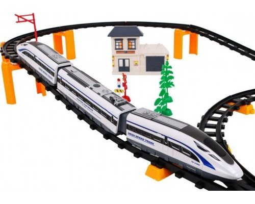 Дитяча гоночна траса з поїздом на 52 елементи