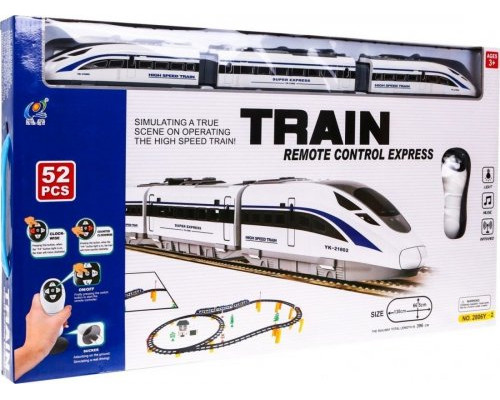 Дитяча гоночна траса з поїздом на 52 елементи