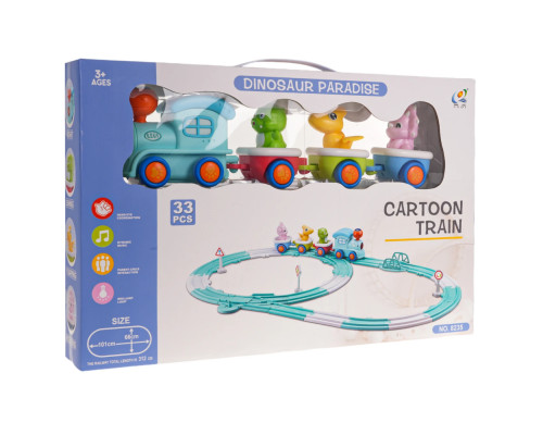 Дитяча залізнична колія Merry Dinos 33 ел.