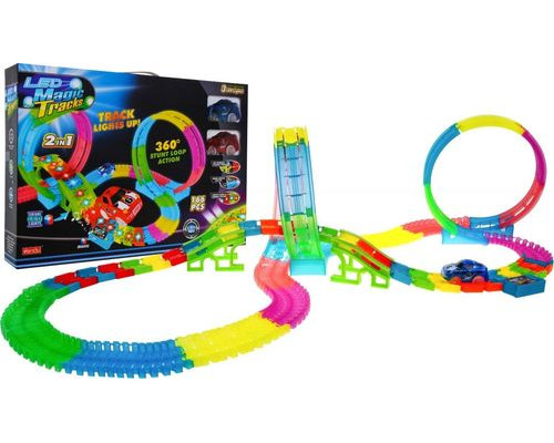 Дитяча гоночна траса, що світиться в темряві для дітей 3+