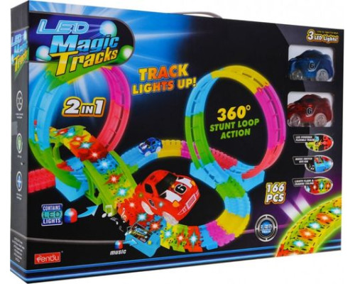 Дитяча гоночна траса, що світиться в темряві для дітей 3+