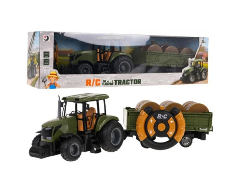 Дитячий трактор з причепом на радіокеруванні зелений ZRC.1908-7