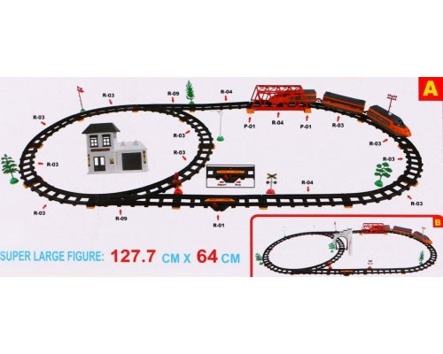 Дитячий потяг з рейками для дітей 3+