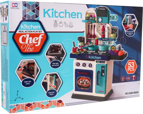 Дитяча кухня з функцією світла, звуку та води 53 шт.