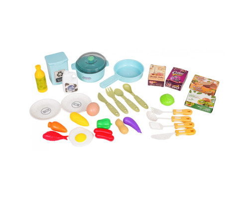 Дитяча кухня з функцією світла, звуку та аксесуарами Ramiz ZDZ.BD8022 38 ел. блакитна