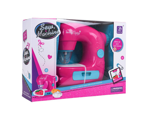 Дитяча швейна машинка з функцією світла, звуку та аксесуарами Ramiz ZDZ.7801-15, рожева