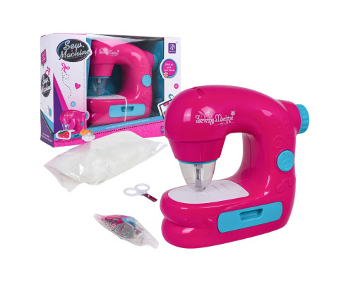 Дитяча швейна машинка з функцією світла, звуку та аксесуарами Ramiz ZDZ.7801-15, рожева