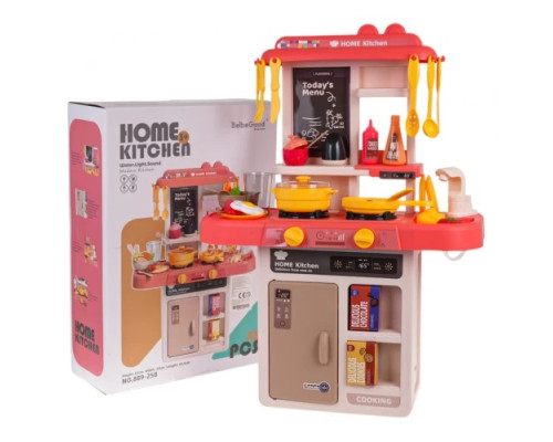Дитяча кухня з функцією освітлення 43 шт. Рожевий