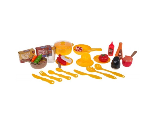 Дитяча кухня з функцією освітлення 43 шт. Рожевий